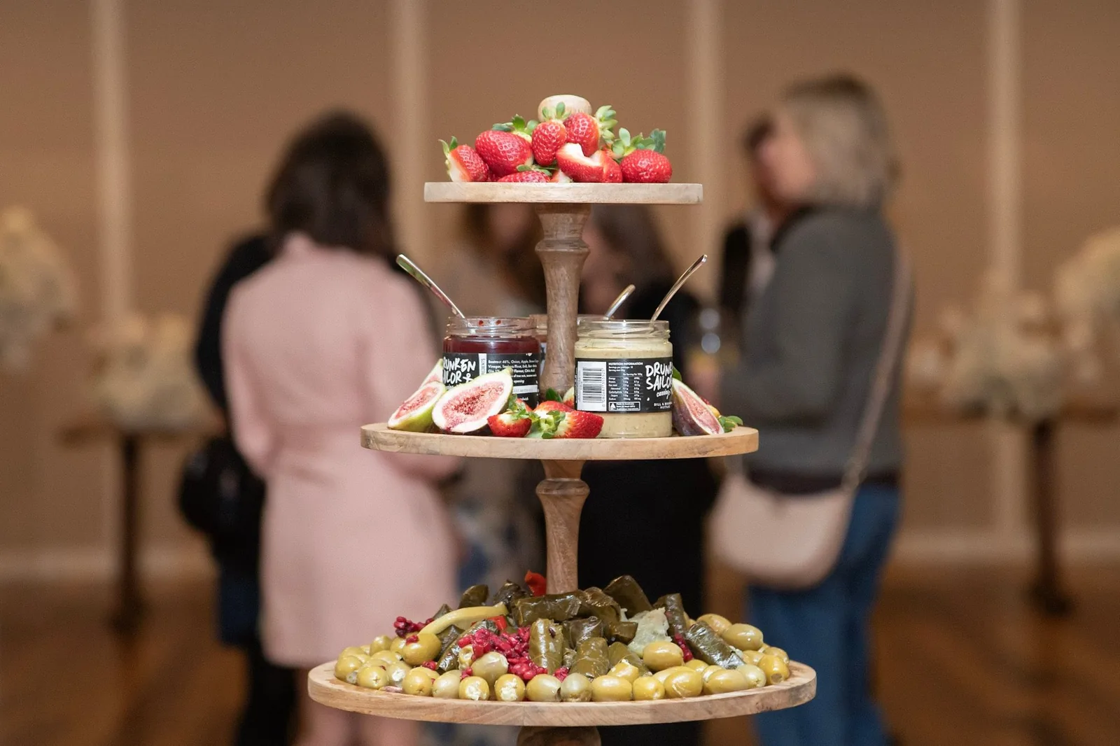 Grazing table with fruit and cheese at Wharf Events